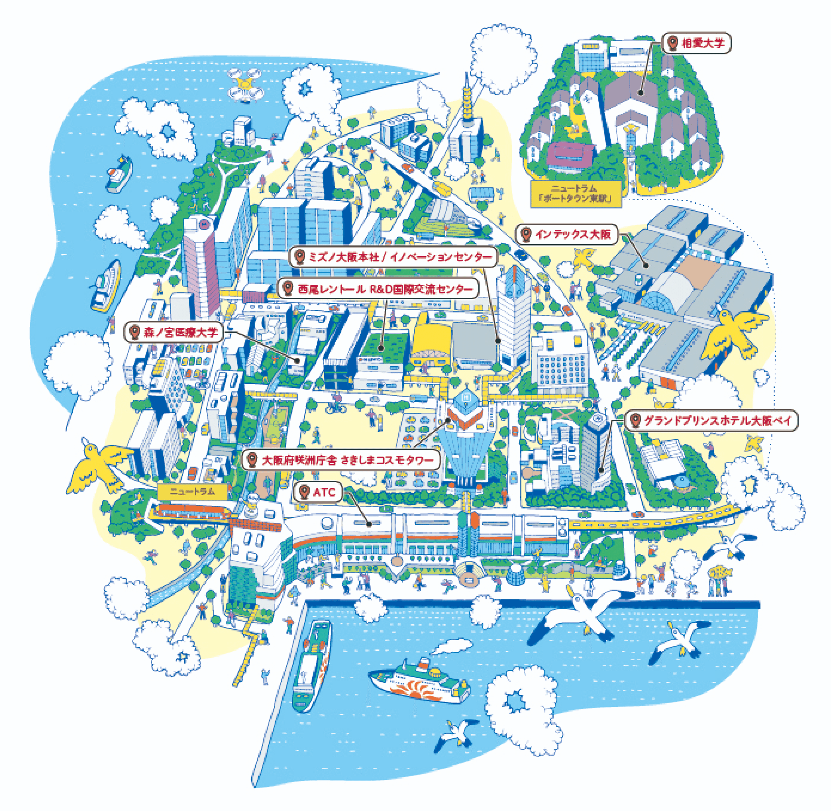 ATC周辺エリアマップ