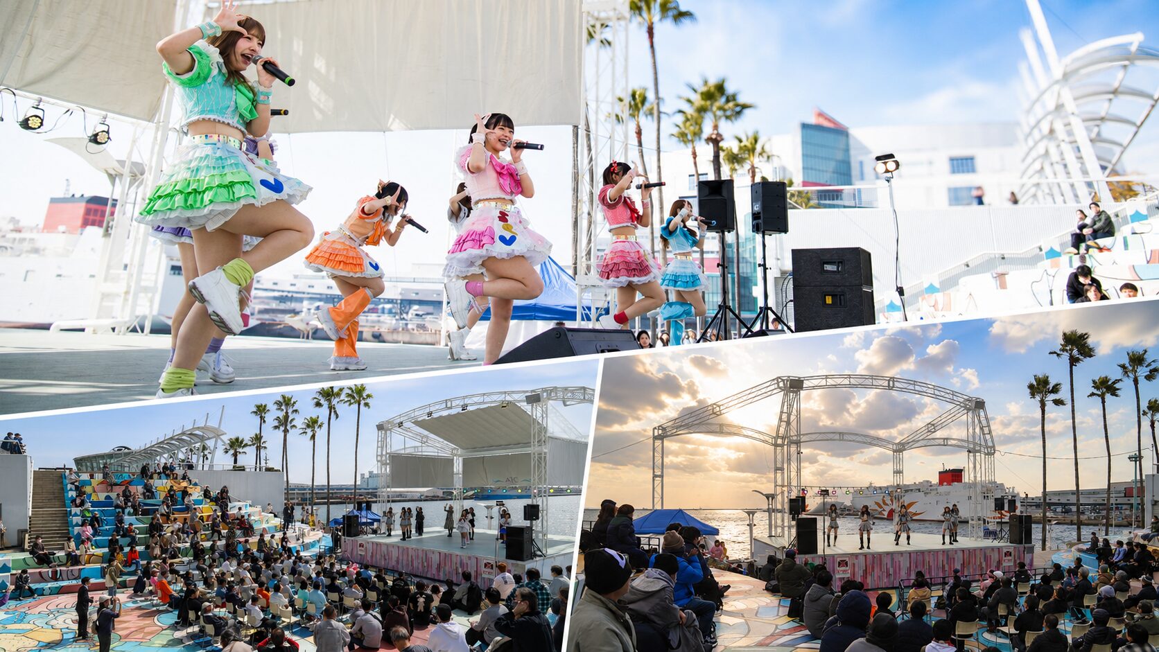 ATC海辺のステージで開催されたポップカルチャーイベントに集まる来場者の様子